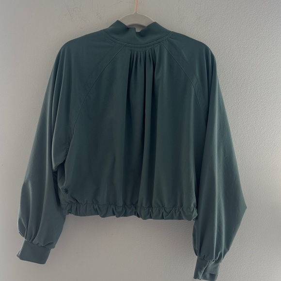 Deep Teal Cropped Bomber Jacket - Girls - Picture 3 of 3